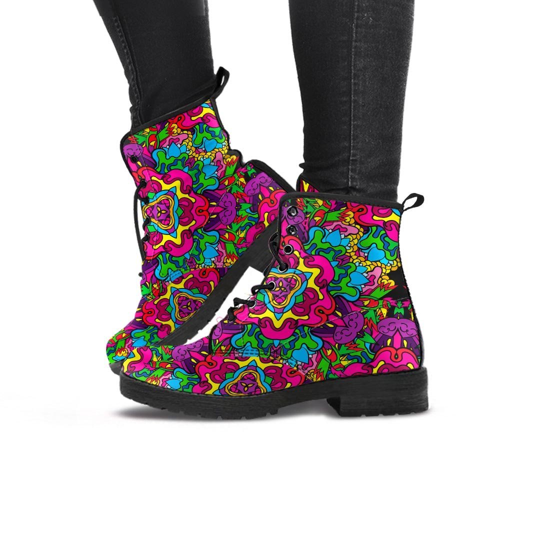 Animal Hippie Psychedelic Women's Boots-grizzshop