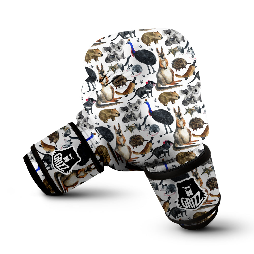 Animals Australian Print Pattern Boxing Gloves-grizzshop