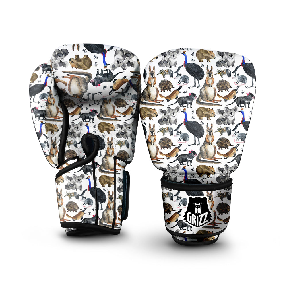 Animals Australian Print Pattern Boxing Gloves-grizzshop
