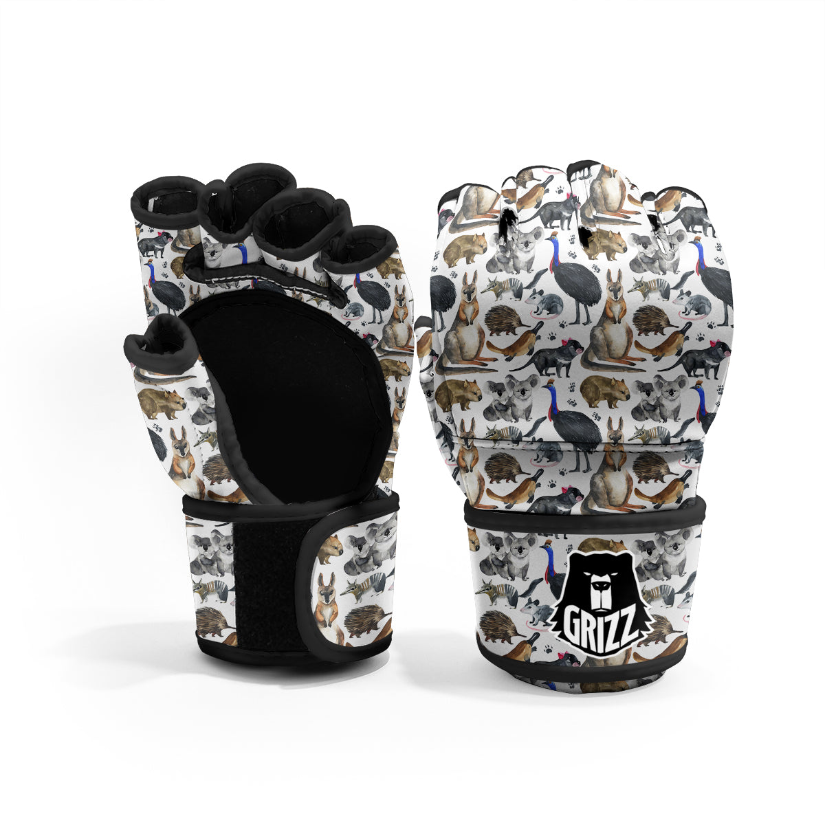 Animals Australian Print Pattern MMA Gloves-grizzshop