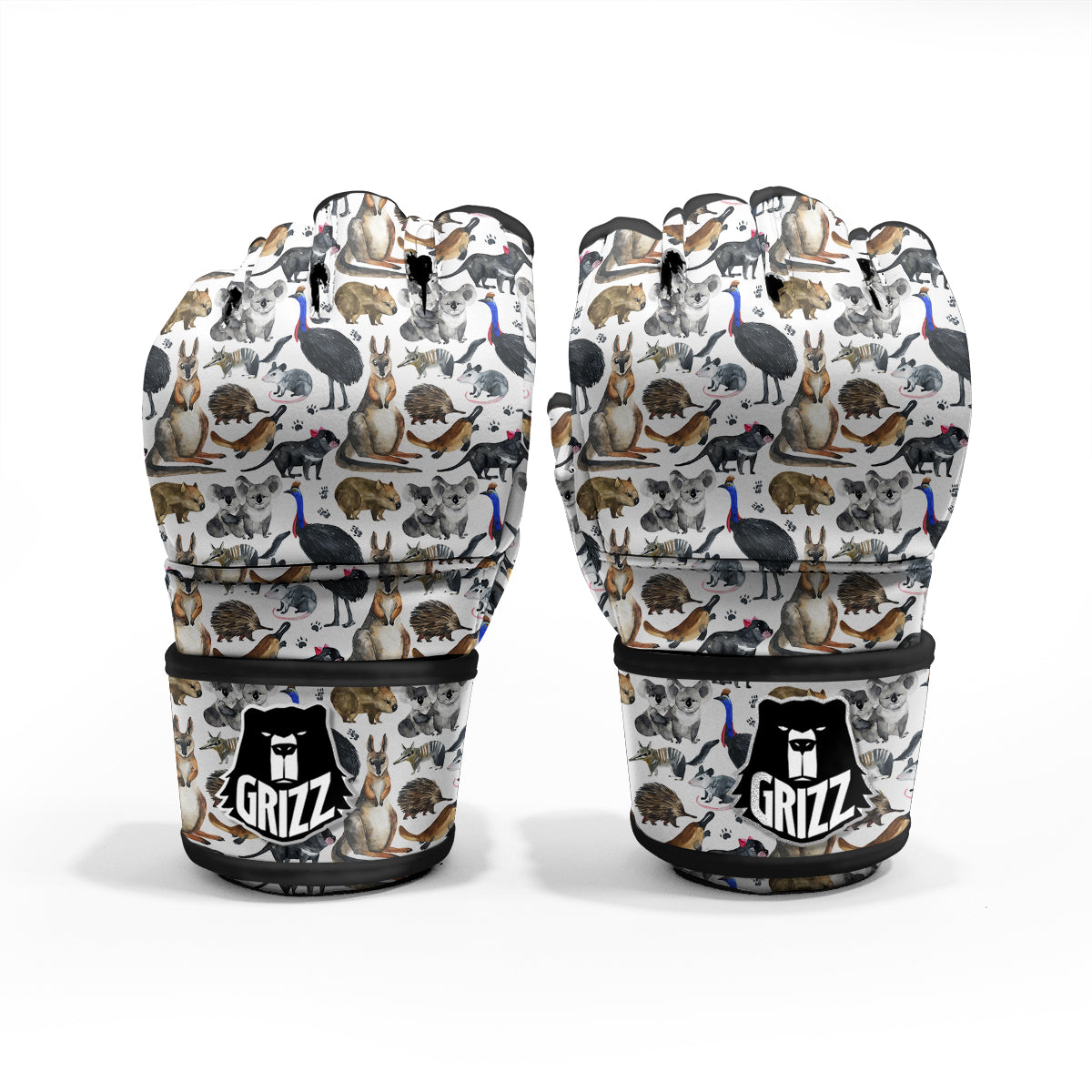 Animals Australian Print Pattern MMA Gloves-grizzshop