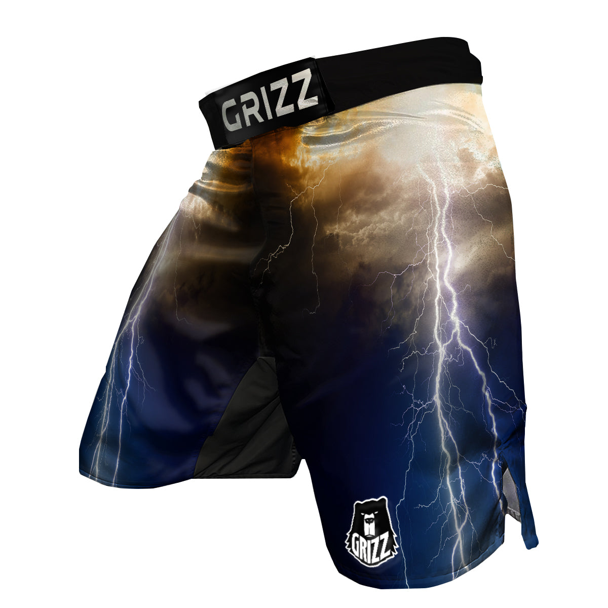 Apocalyptic Lightnings Print MMA Shorts-grizzshop