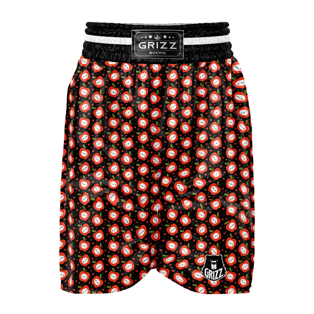 Apple Cute Print Pattern Boxing Shorts-grizzshop