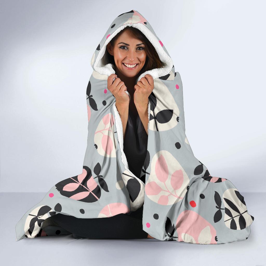 Apple Print Pattern Hooded Blanket-grizzshop