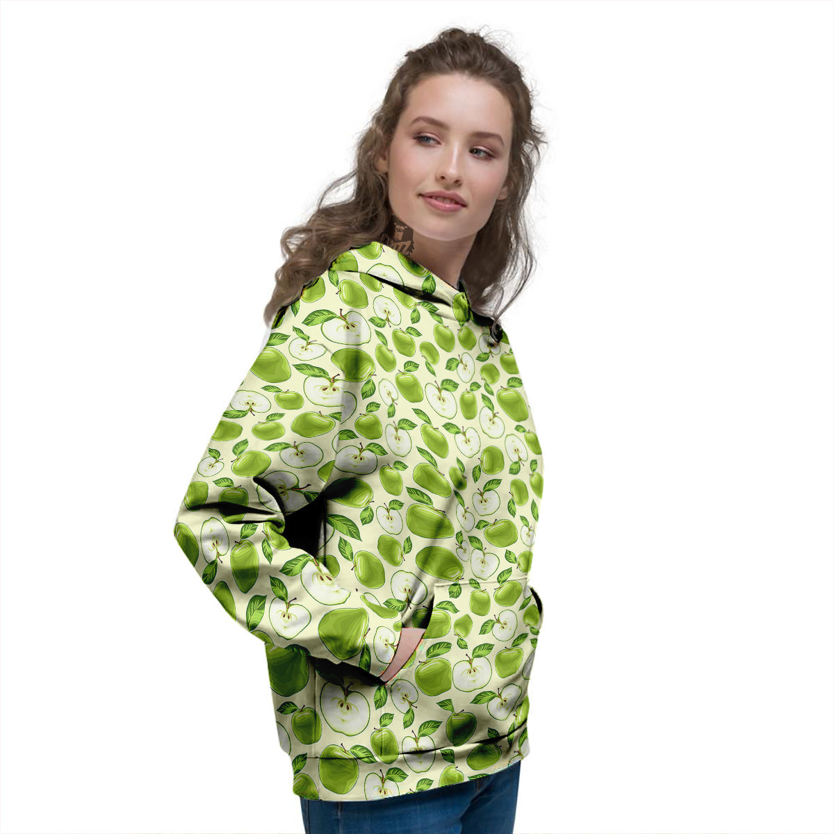 Apple Print Pattern Women's Hoodie-grizzshop