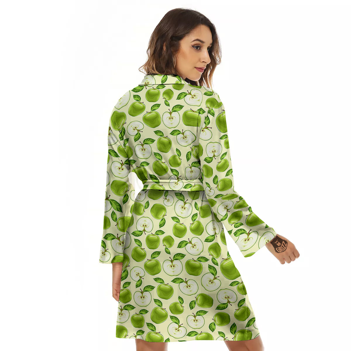 Apple Print Pattern Women's Robe-grizzshop