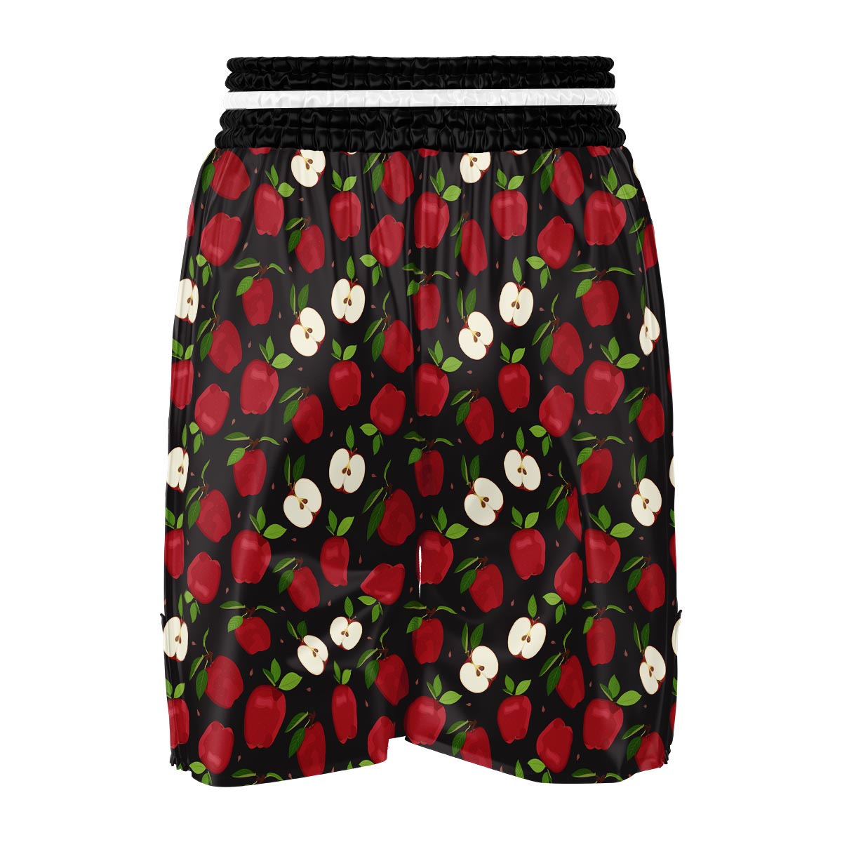 Apple Red Print Pattern Boxing Shorts-grizzshop