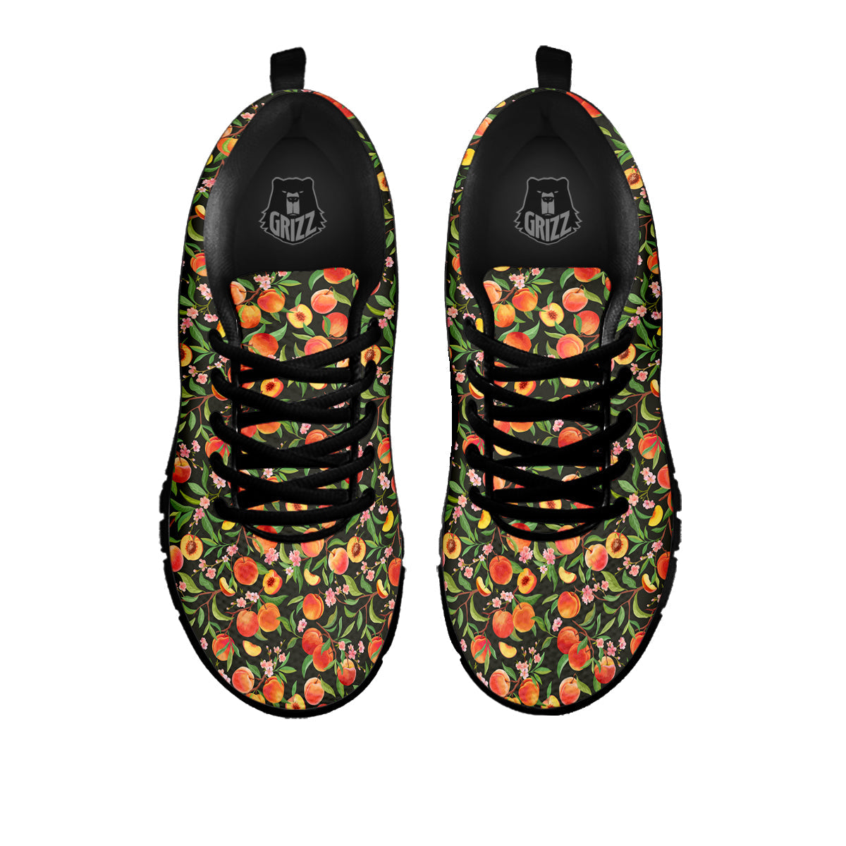 Apricot Print Pattern Black Sneaker-grizzshop