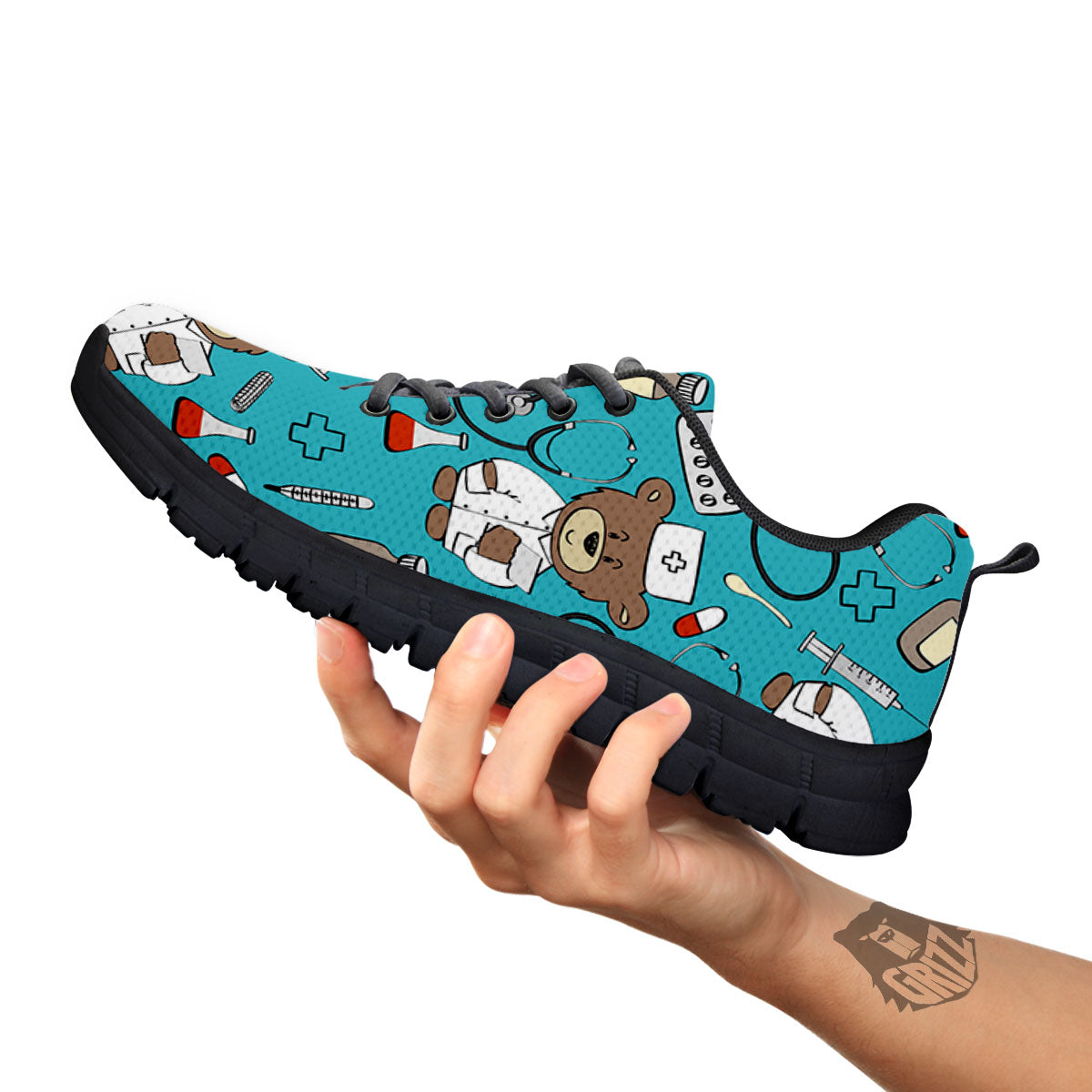 Aqua Teddy Bear Nurse - Sneakers-grizzshop