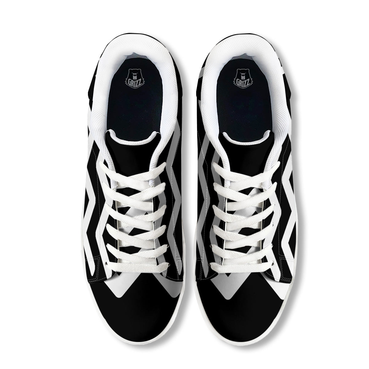 Aquarius Sign White And Black Print White Low Top Sneakers-grizzshop