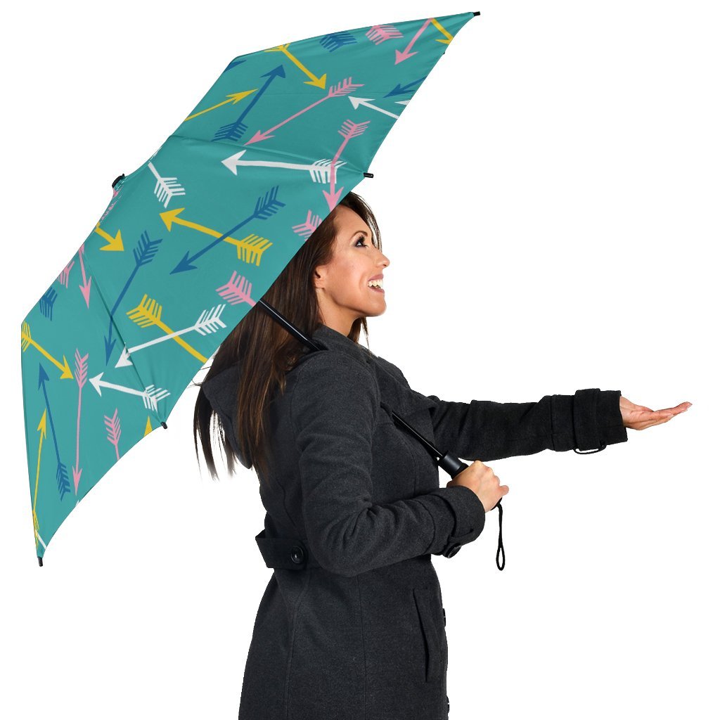 Archery Pattern Print Automatic Foldable Umbrella-grizzshop
