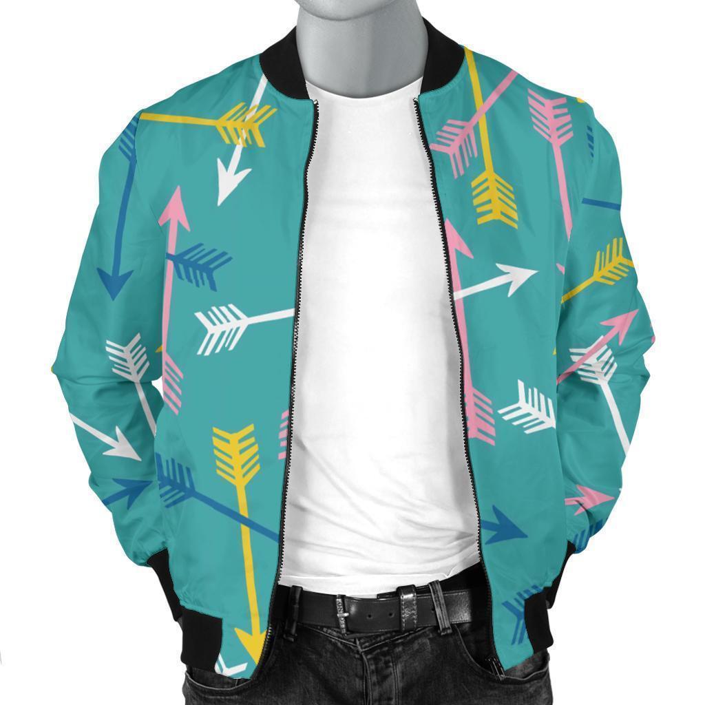 Archery Pattern Print Men's Bomber Jacket-grizzshop