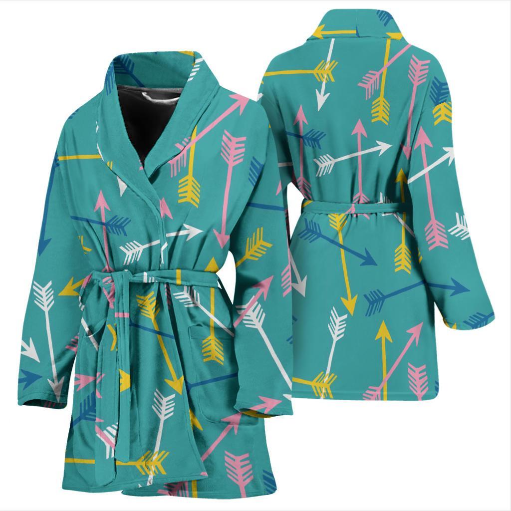 Archery Pattern Print Women Long Robe-grizzshop