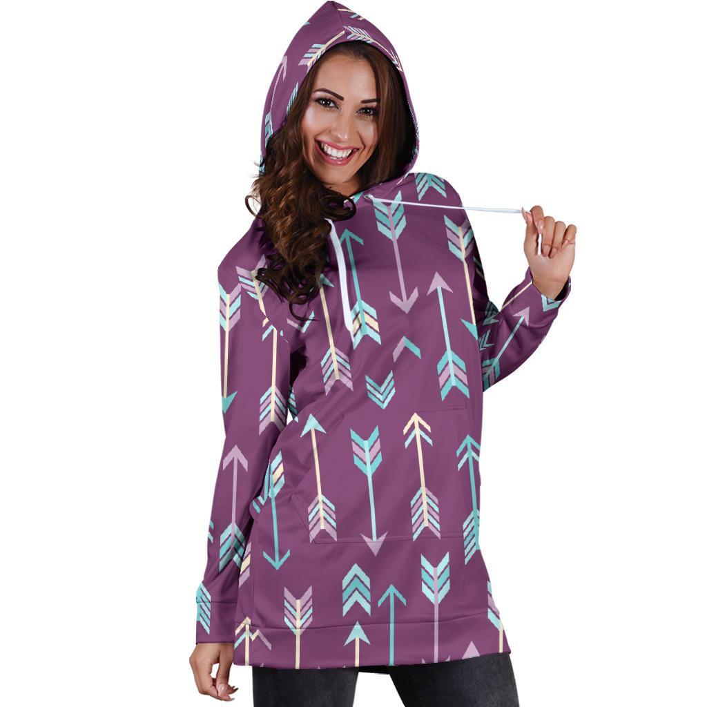 Archery Print Pattern Women Hoodie Dress-grizzshop