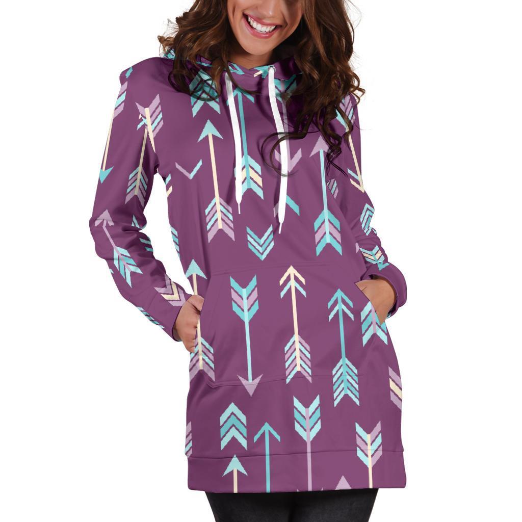 Archery Print Pattern Women Hoodie Dress-grizzshop