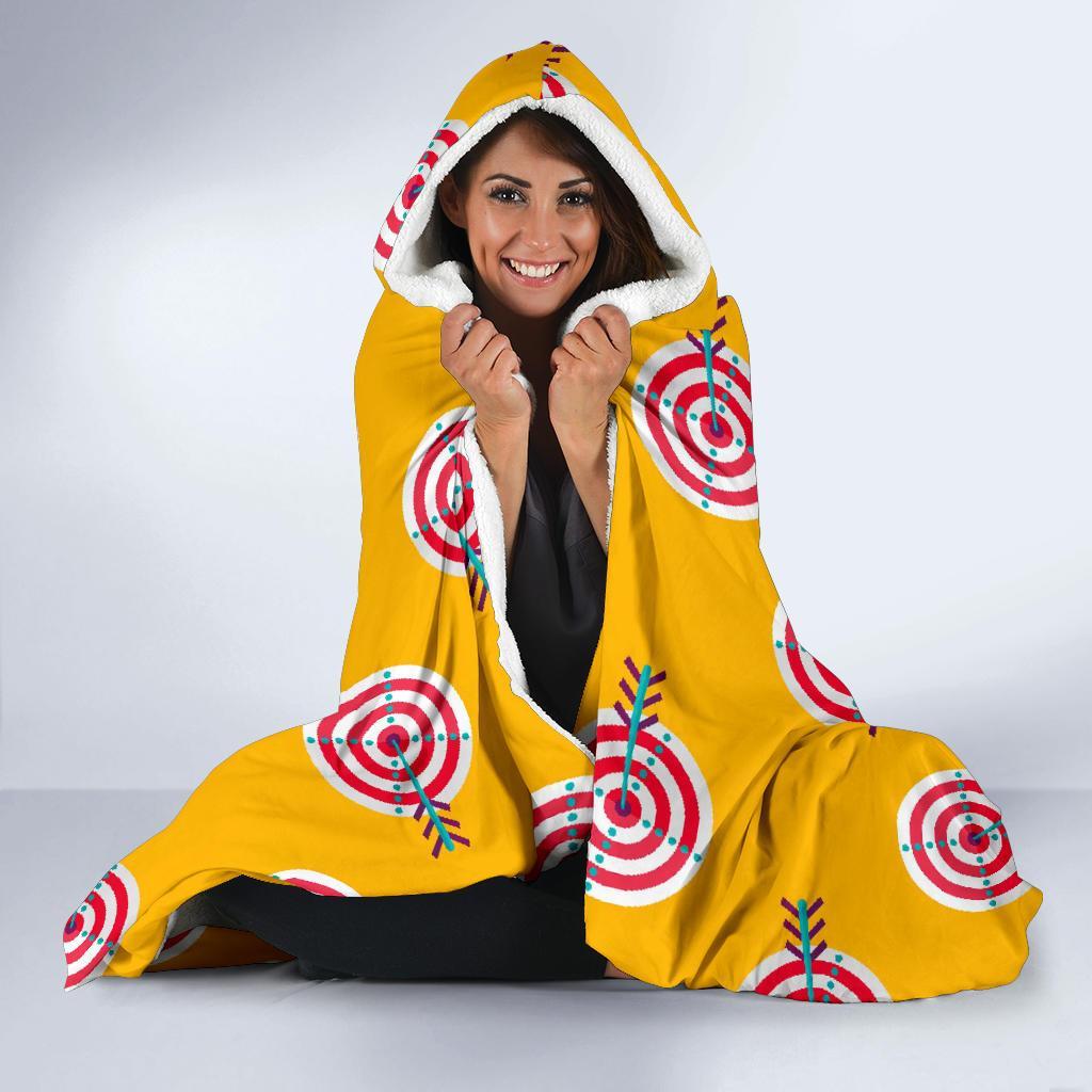 Archery Targets Pattern Print Hooded Blanket-grizzshop