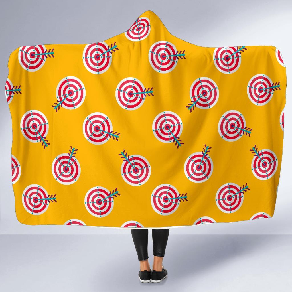 Archery Targets Pattern Print Hooded Blanket-grizzshop