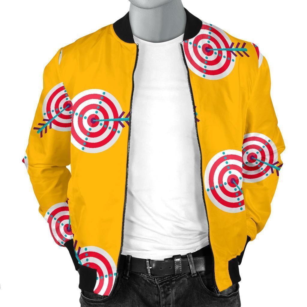 Archery Targets Pattern Print Men's Bomber Jacket-grizzshop