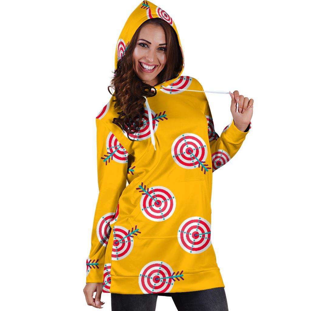 Archery Targets Pattern Print Women Hoodie Dress-grizzshop