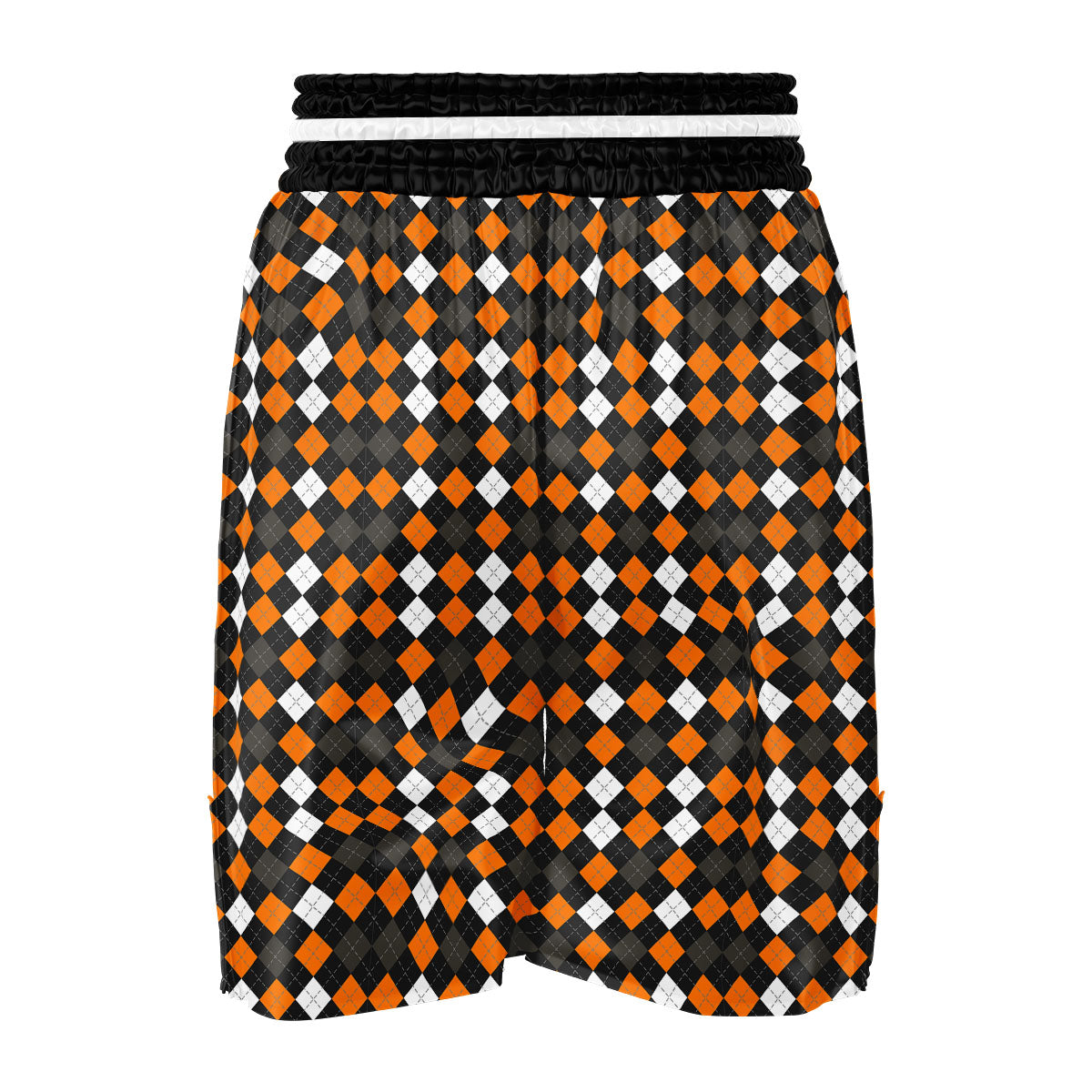 Argyle Halloween Print Pattern Boxing Shorts-grizzshop