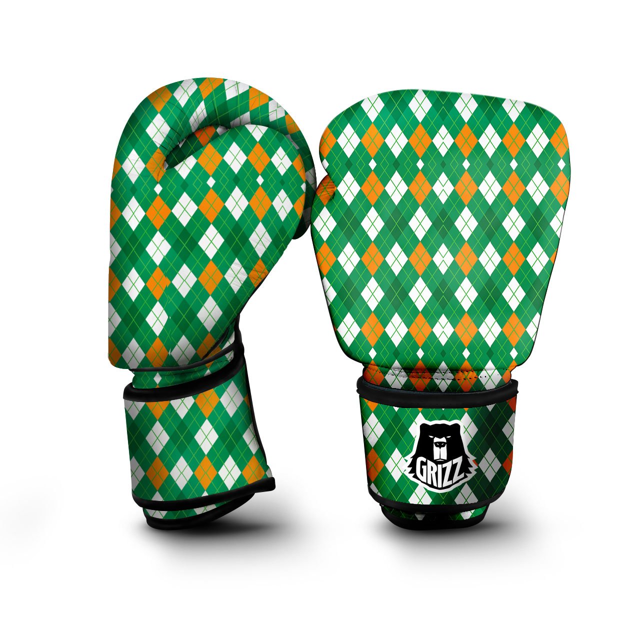 Argyle Irish Print Pattern Boxing Gloves-grizzshop