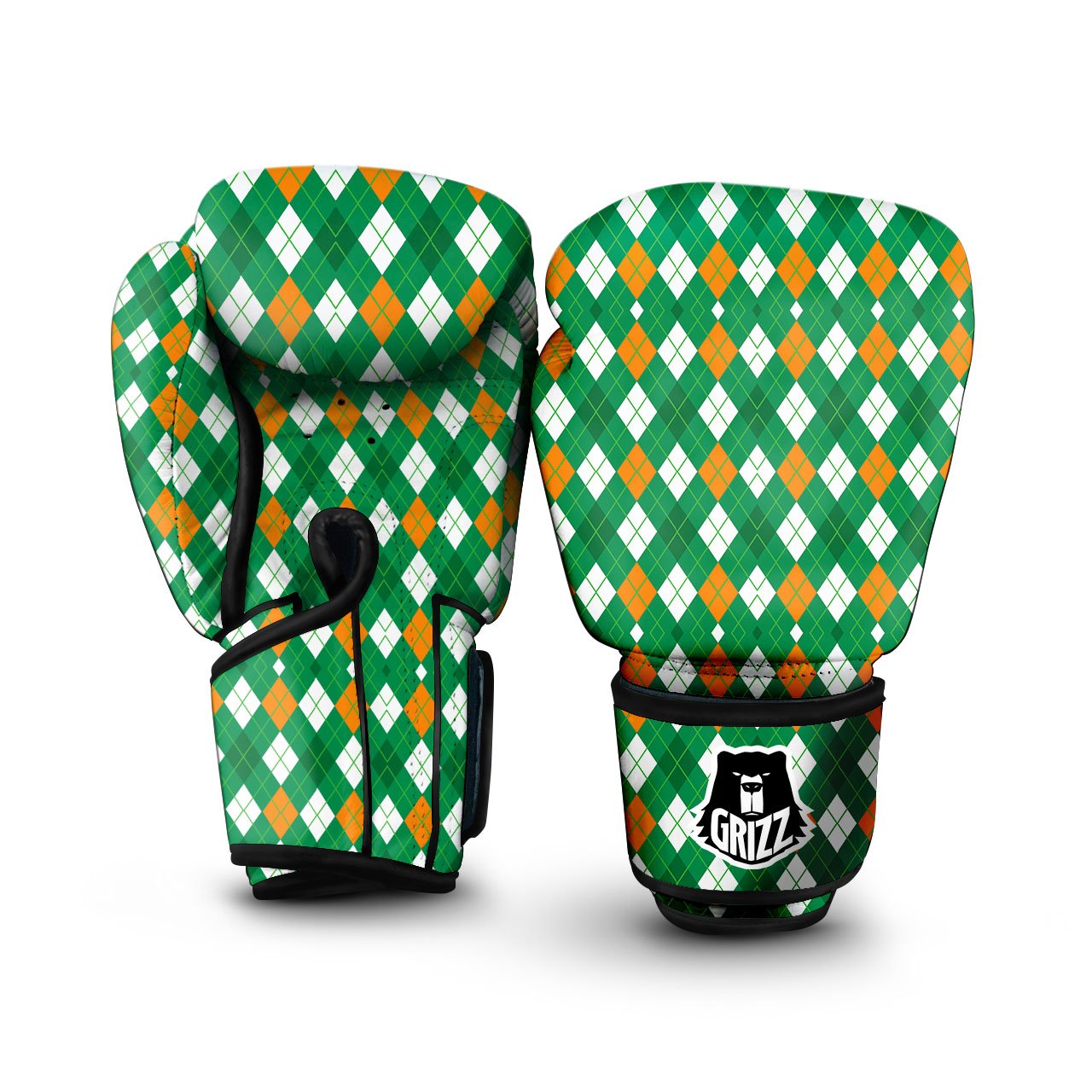 Argyle Irish Print Pattern Boxing Gloves-grizzshop