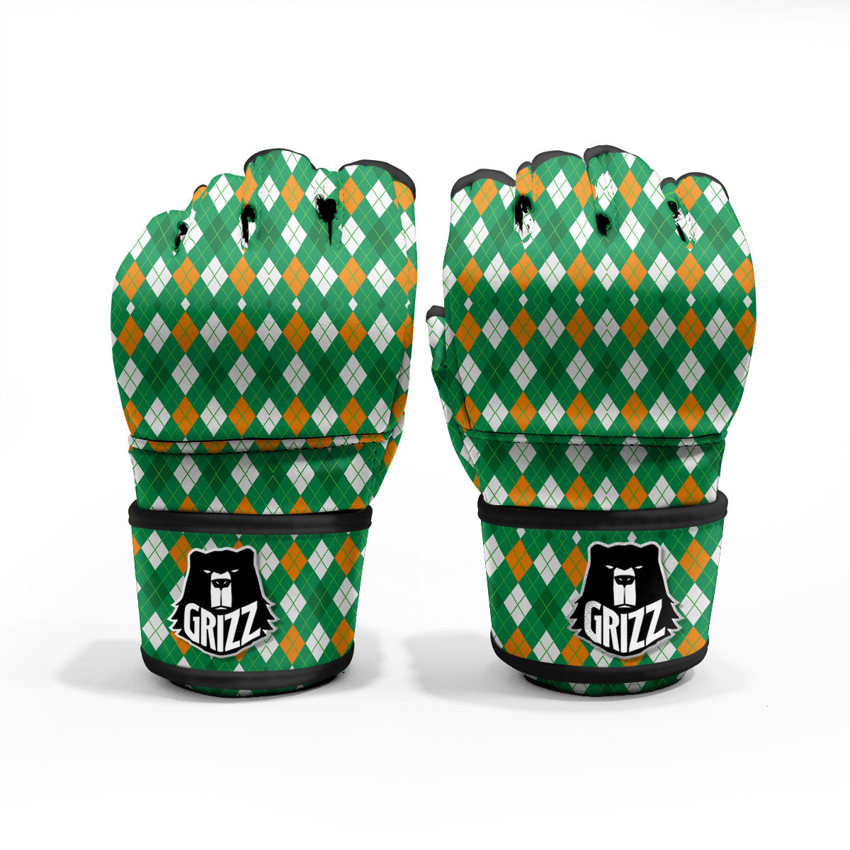 Argyle Irish Print Pattern MMA Gloves-grizzshop
