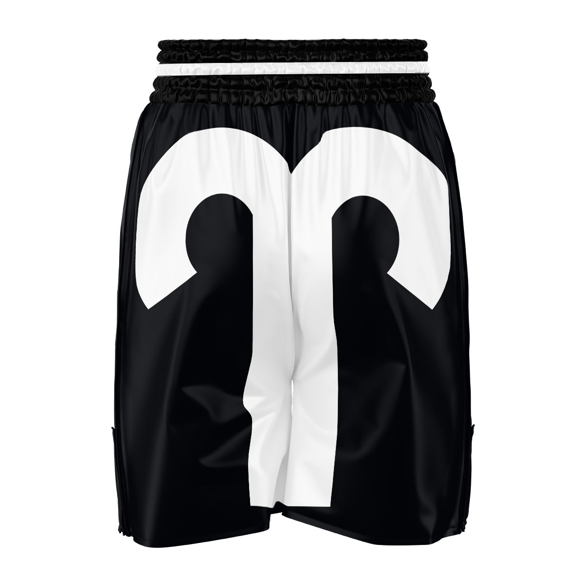 Aries Sign White And Black Print Boxing Shorts-grizzshop