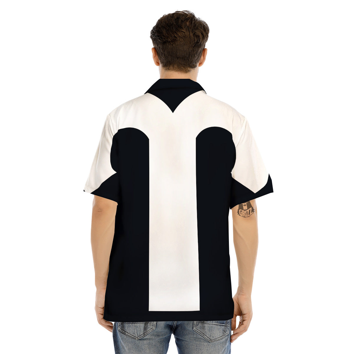 Aries Sign White And Black Print Men's Hawaiian Shirt-grizzshop