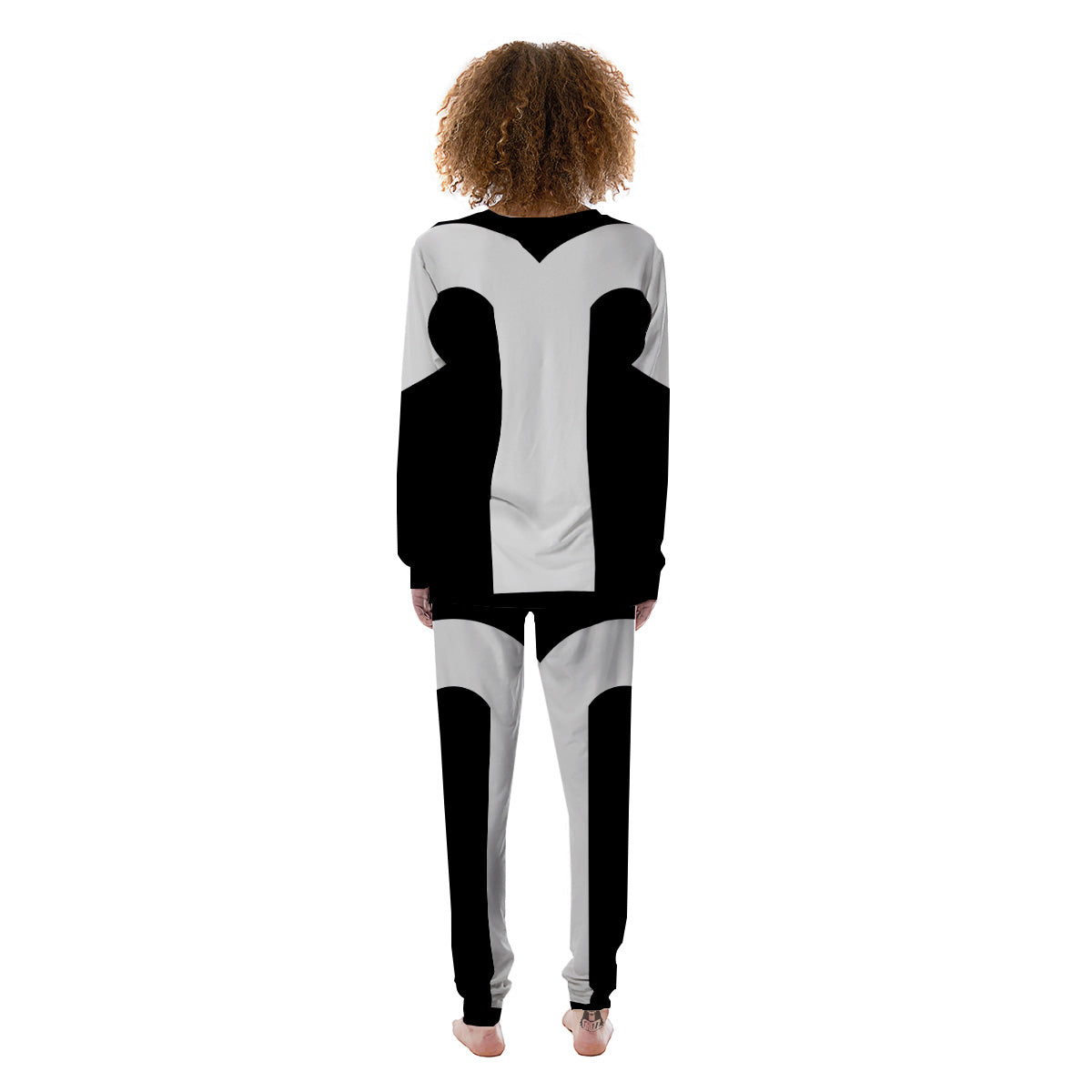 Aries Sign White And Black Print Women's Pajamas-grizzshop