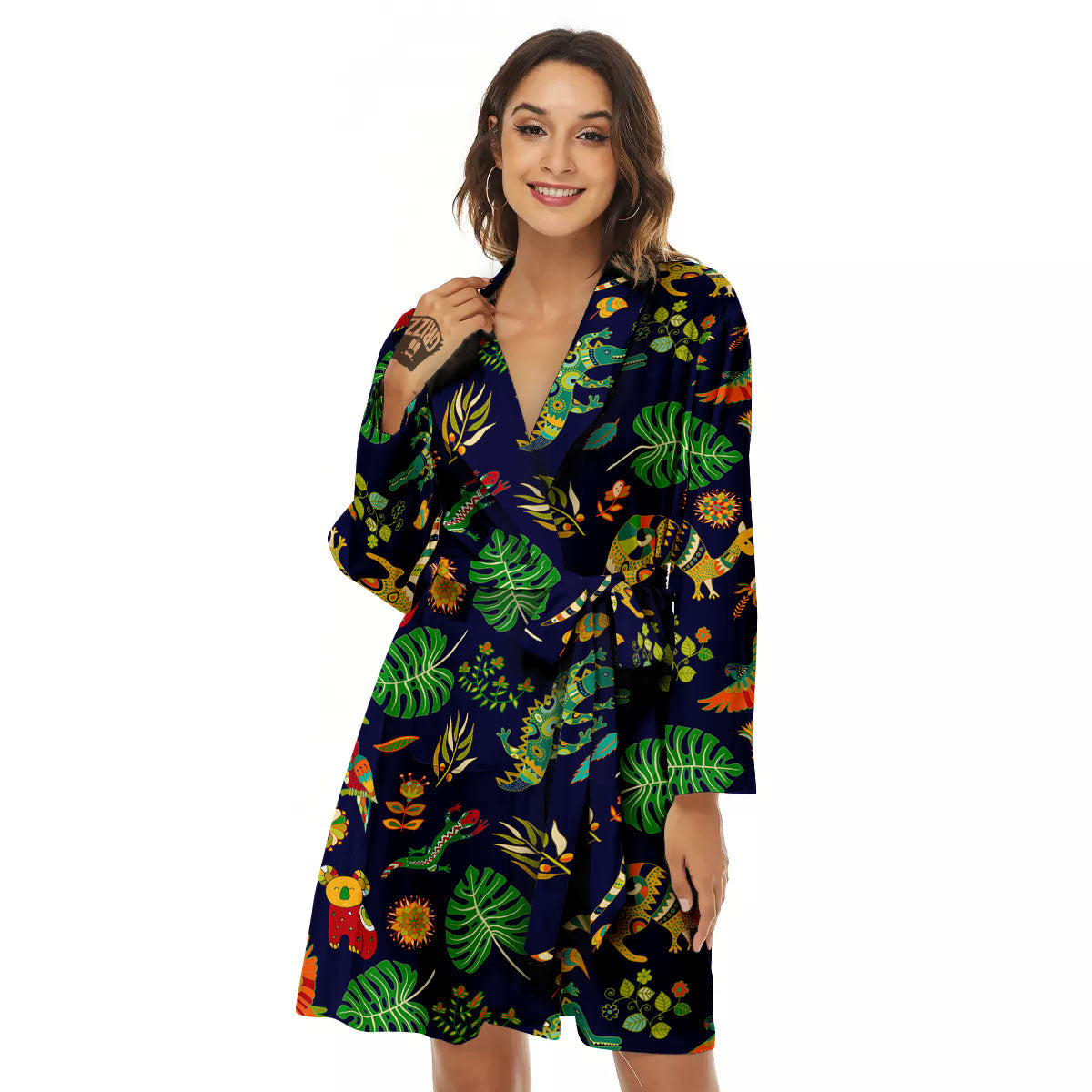 Art Australian Aboriginal Print Women's Robe-grizzshop