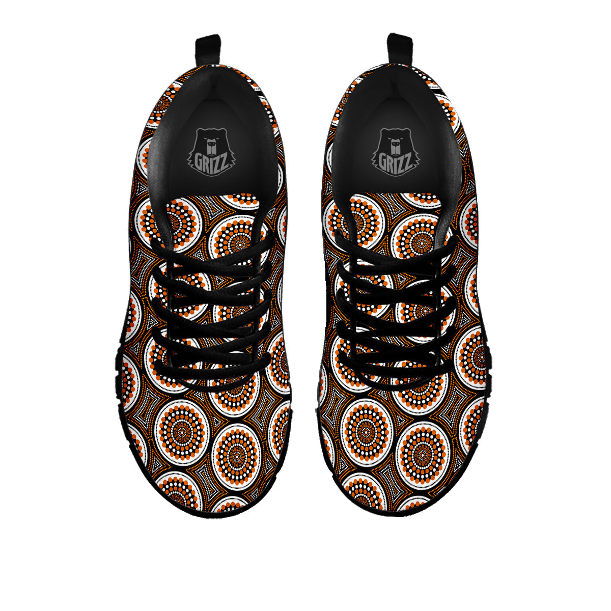 Art Dot Aboriginal Print Pattern Black Sneaker-grizzshop
