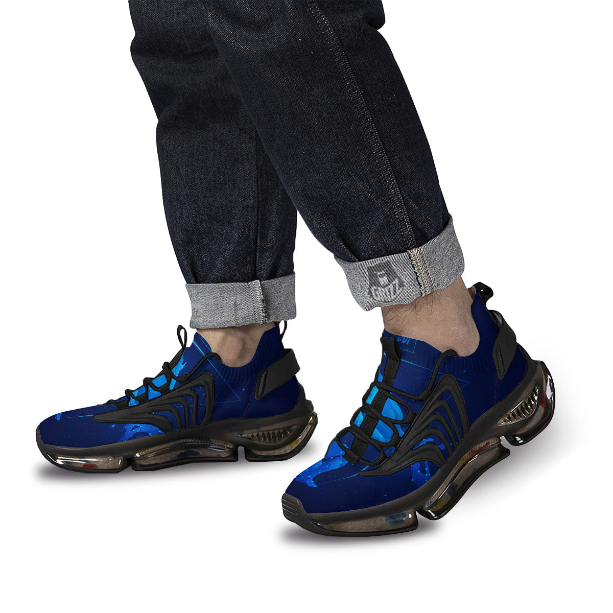 Astrological And Aquarius Signs Print Black Gym Shoes-grizzshop