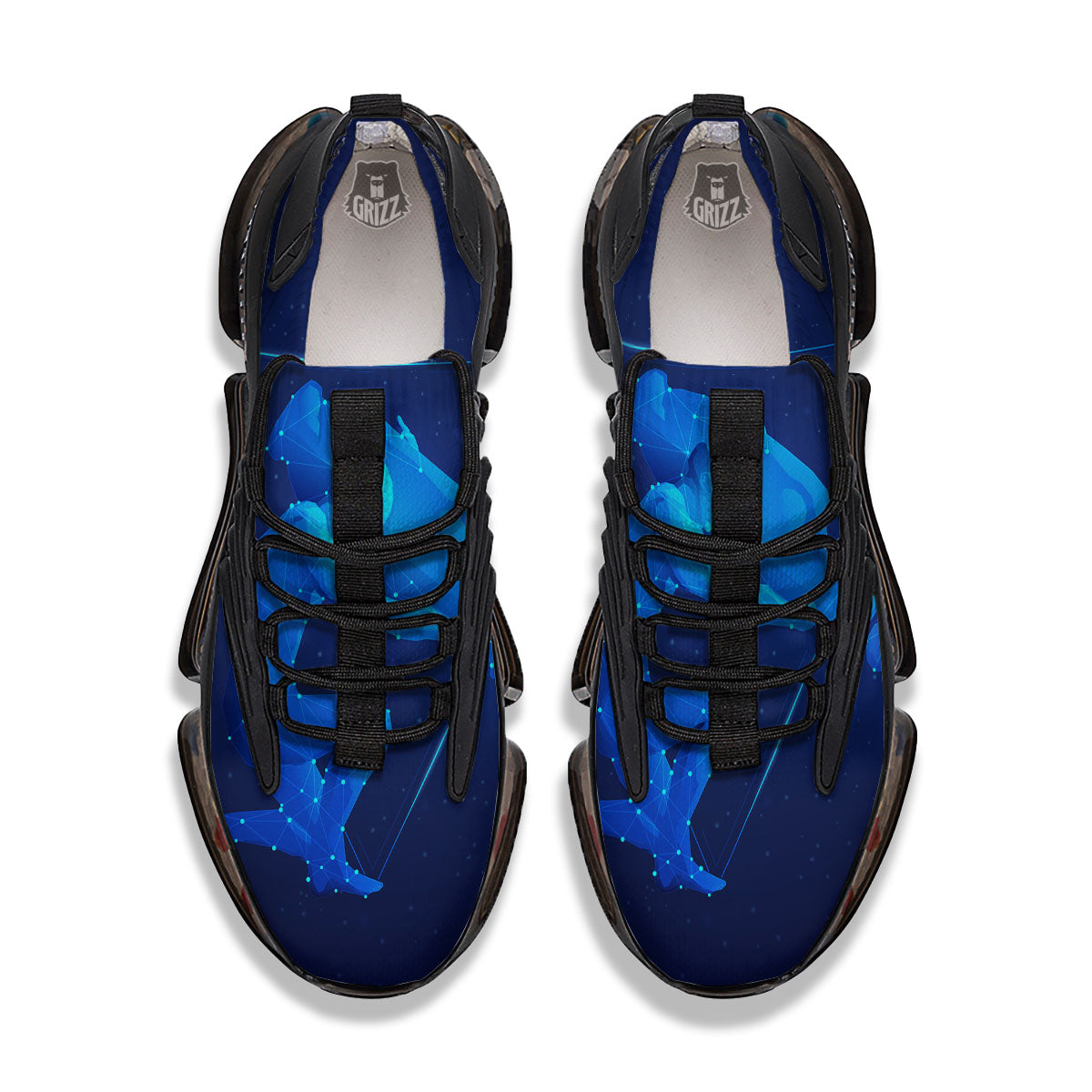 Astrological And Aquarius Signs Print Black Gym Shoes-grizzshop