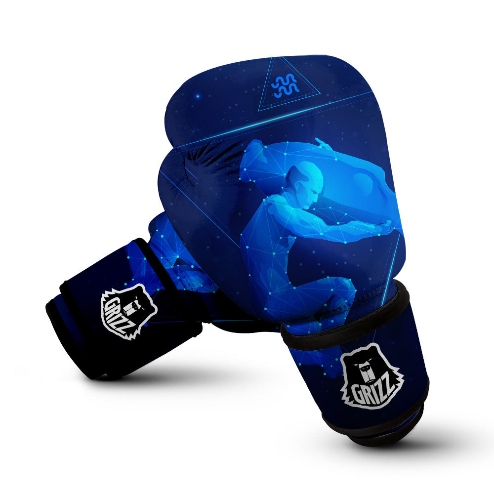 Astrological And Aquarius Signs Print Boxing Gloves-grizzshop