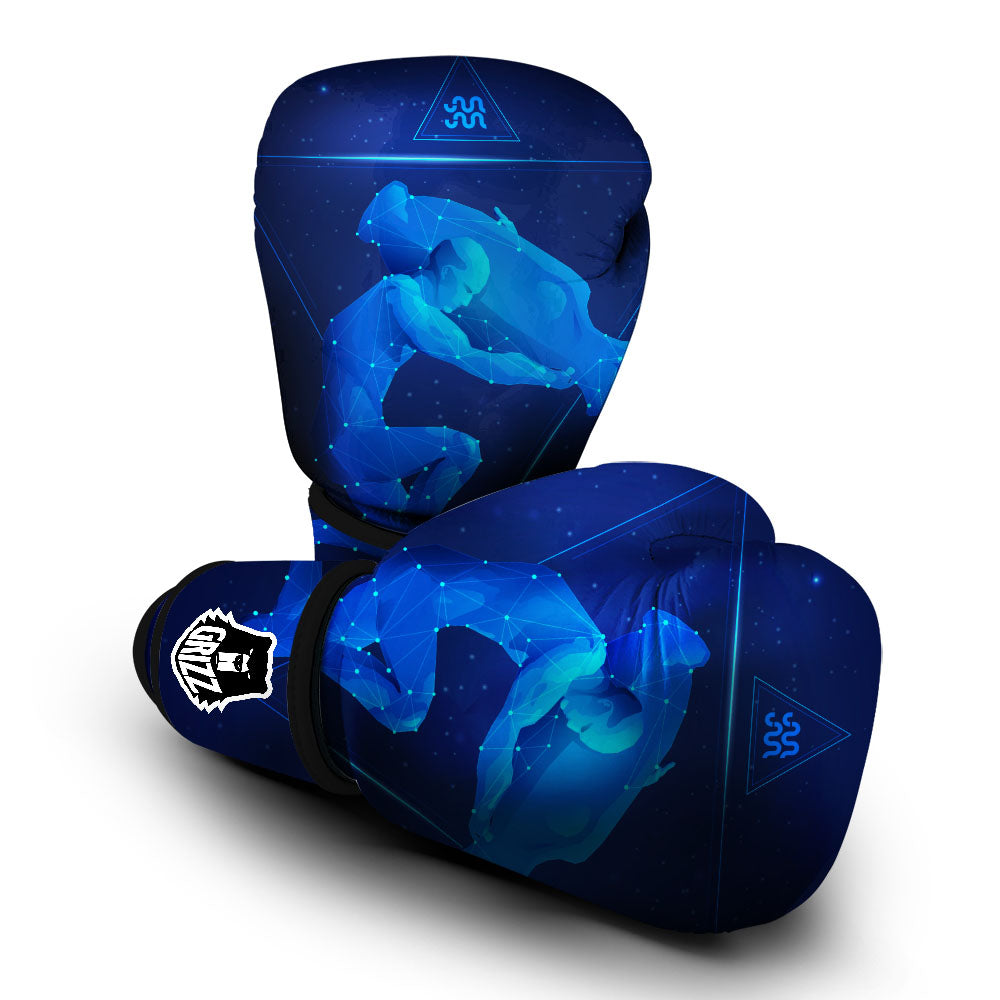 Astrological And Aquarius Signs Print Boxing Gloves-grizzshop