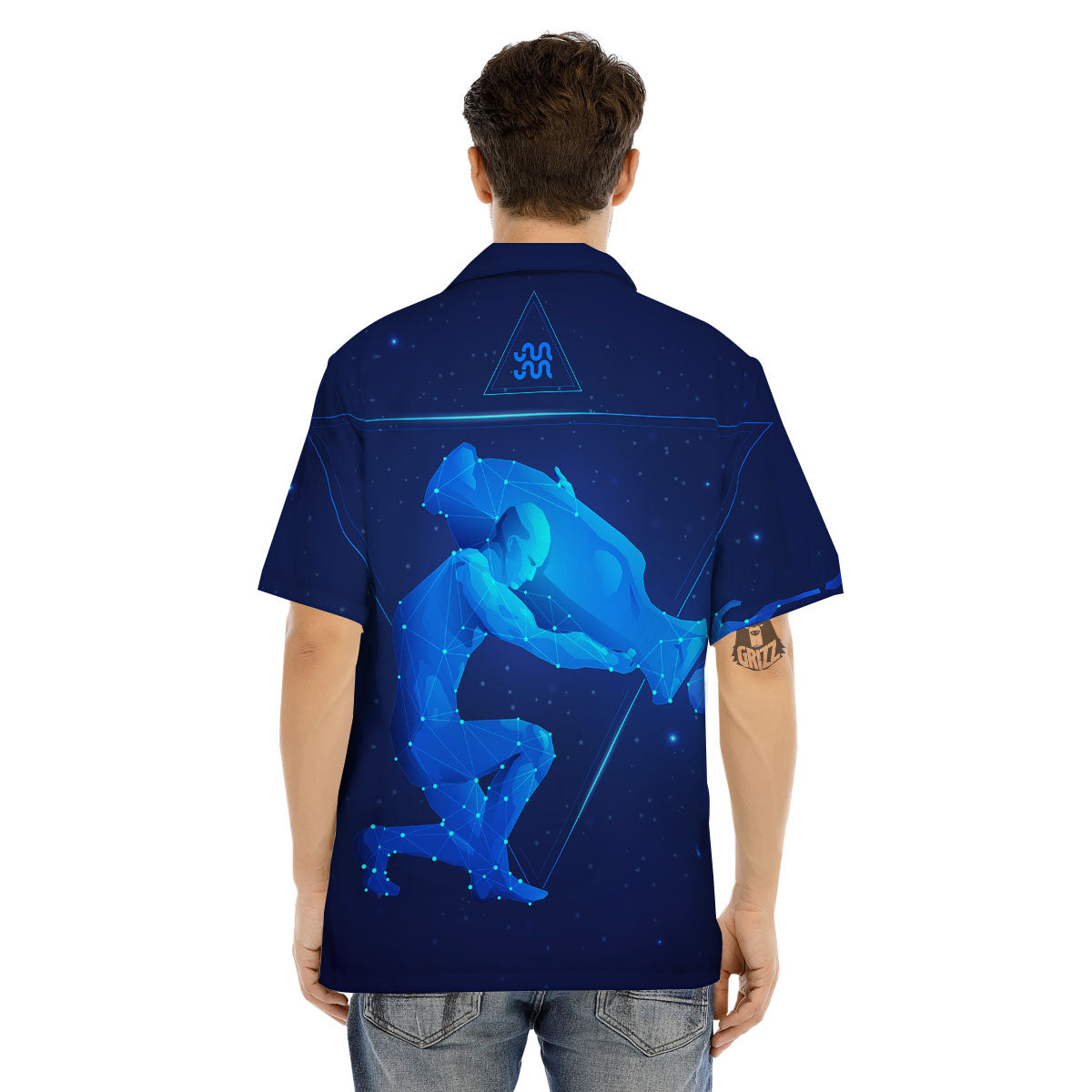 Astrological And Aquarius Signs Print Men's Hawaiian Shirt-grizzshop