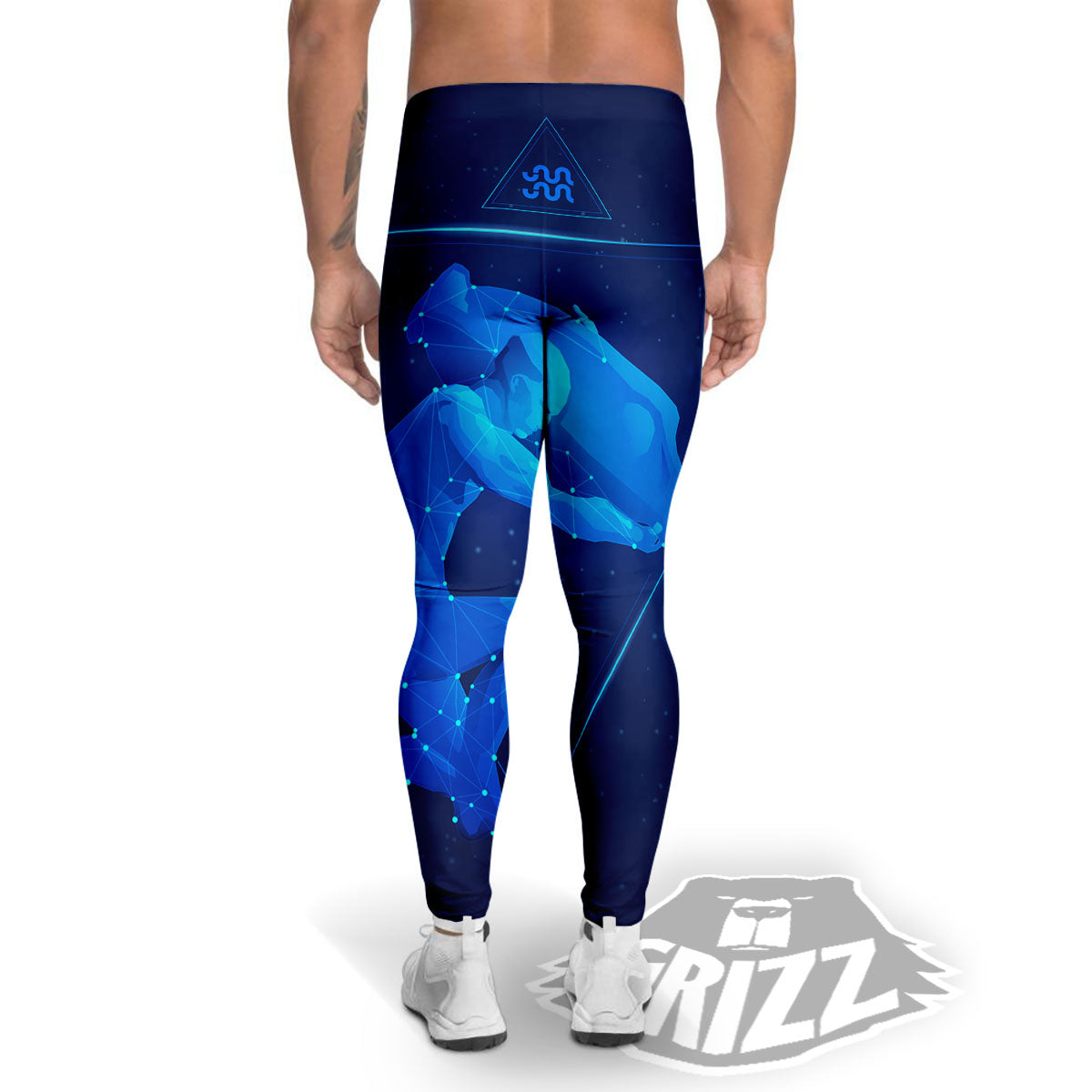 Astrological And Aquarius Signs Print Men's Leggings-grizzshop