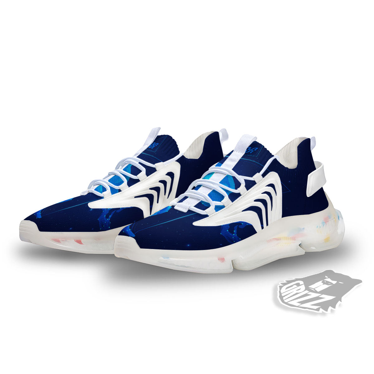 Astrological And Aquarius Signs Print White Gym Shoes-grizzshop
