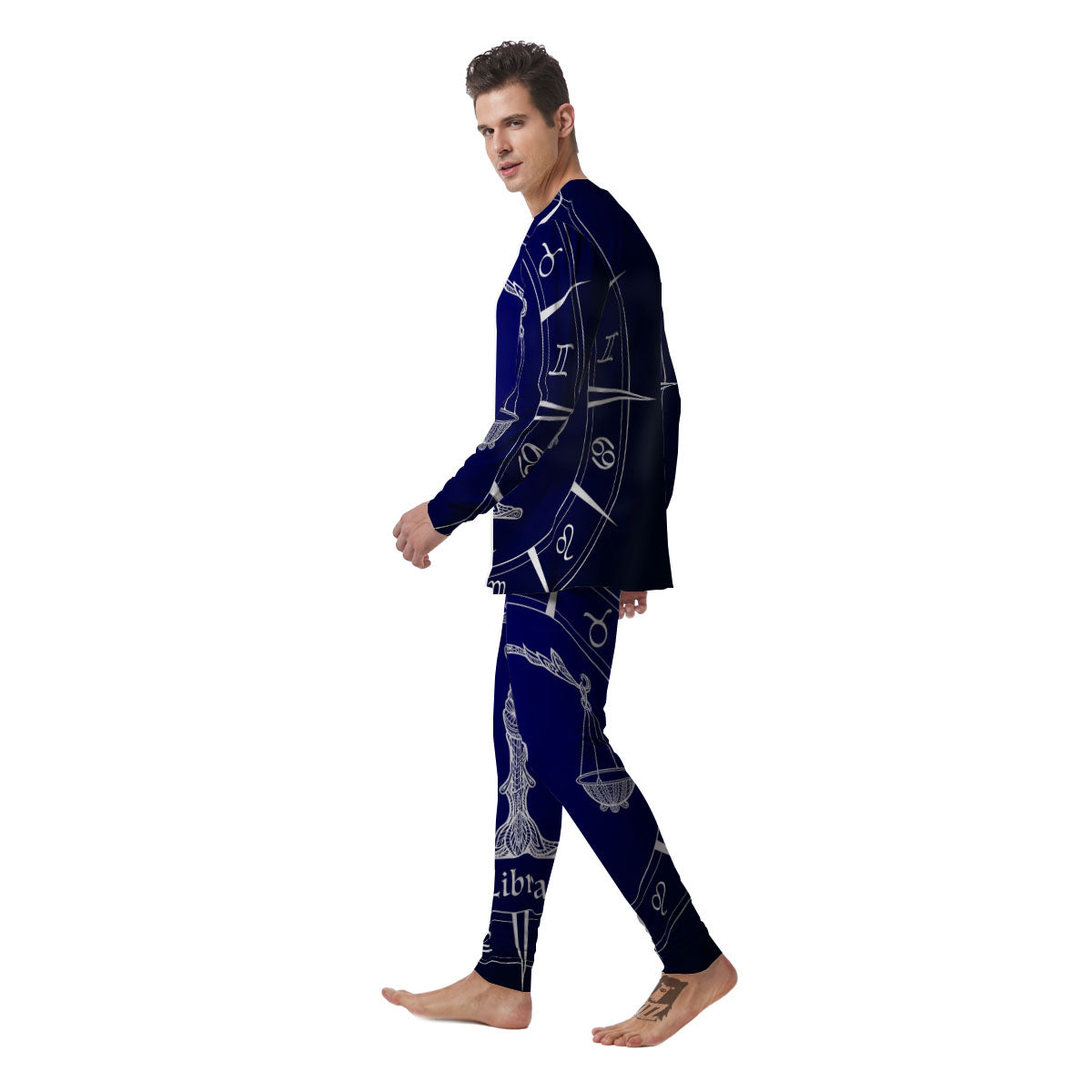 Astrological Libra Signs Libra Print Men's Pajamas-grizzshop