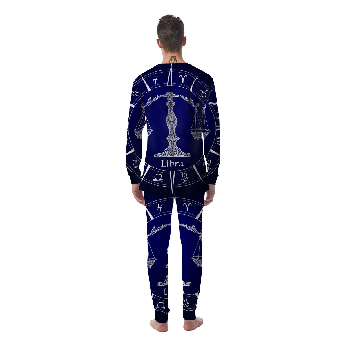 Astrological Libra Signs Libra Print Men's Pajamas-grizzshop