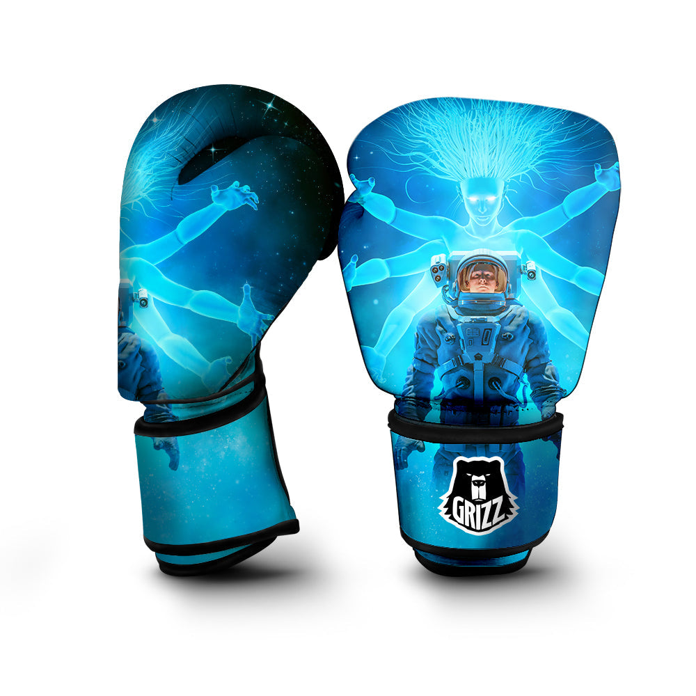 Astronaut And Female Alien Print Boxing Gloves-grizzshop