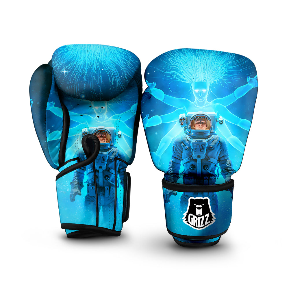 Astronaut And Female Alien Print Boxing Gloves-grizzshop