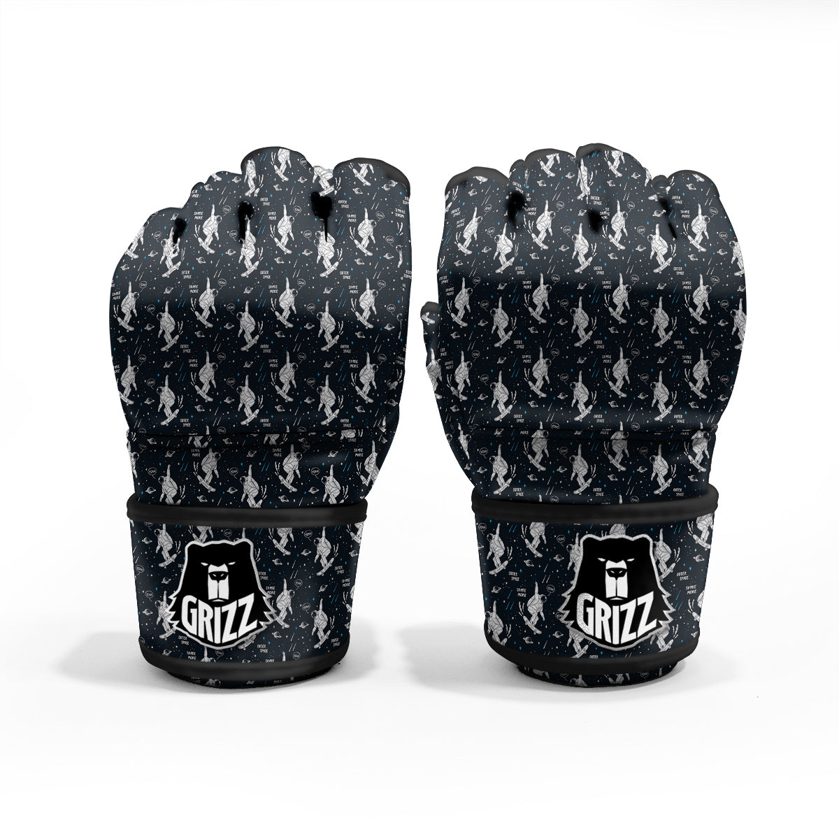 Astronaut Cute Print Pattern MMA Gloves-grizzshop