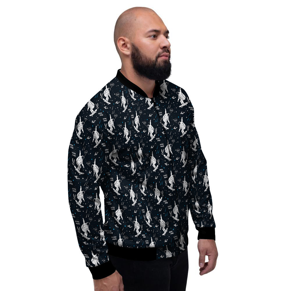 Astronaut Cute Print Pattern Men's Bomber Jacket-grizzshop