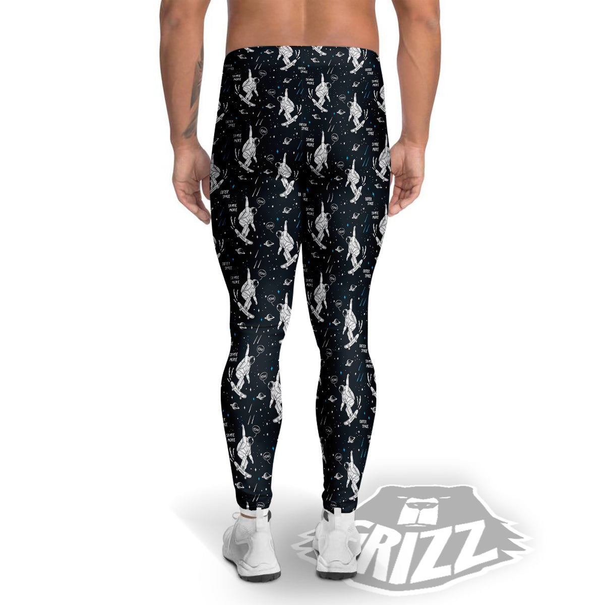 Astronaut Cute Print Pattern Men's Leggings-grizzshop
