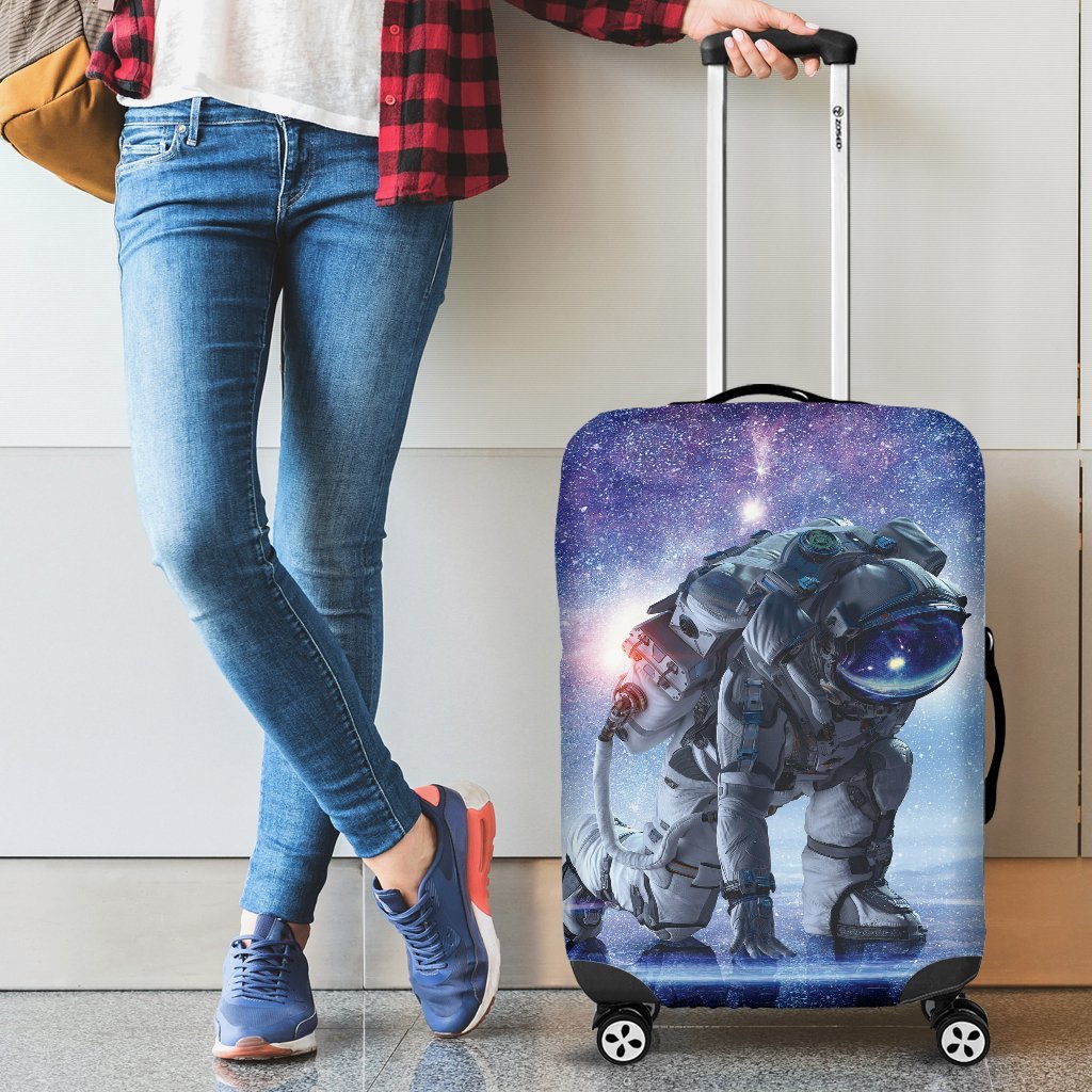 Astronaut Galaxy Space Print Luggage Cover Protector-grizzshop