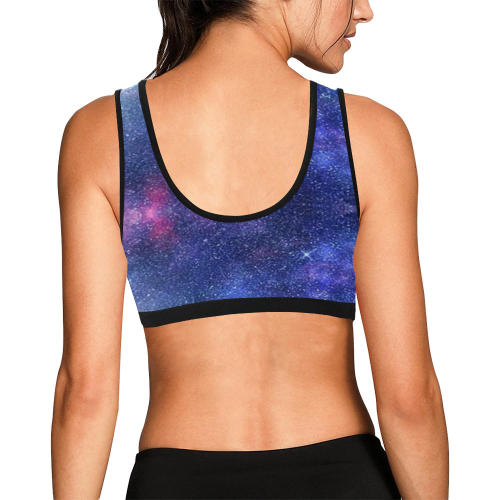 Astronaut Galaxy Space Print Women Sports Bra-grizzshop