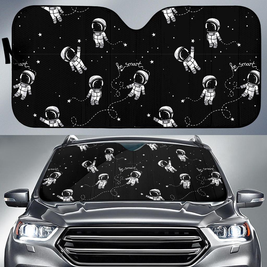 Astronaut Pattern Print Car Sun Shade-grizzshop