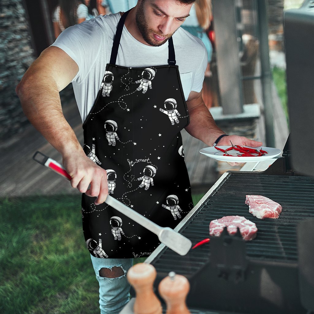 Astronaut Pattern Print Men's Apron-grizzshop